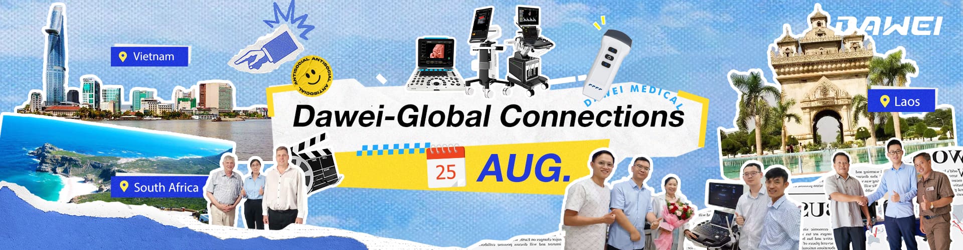 Connexions Dawei-Global renforçant notre présence au Vietnam, au Laos et à l'Afrique du Sud